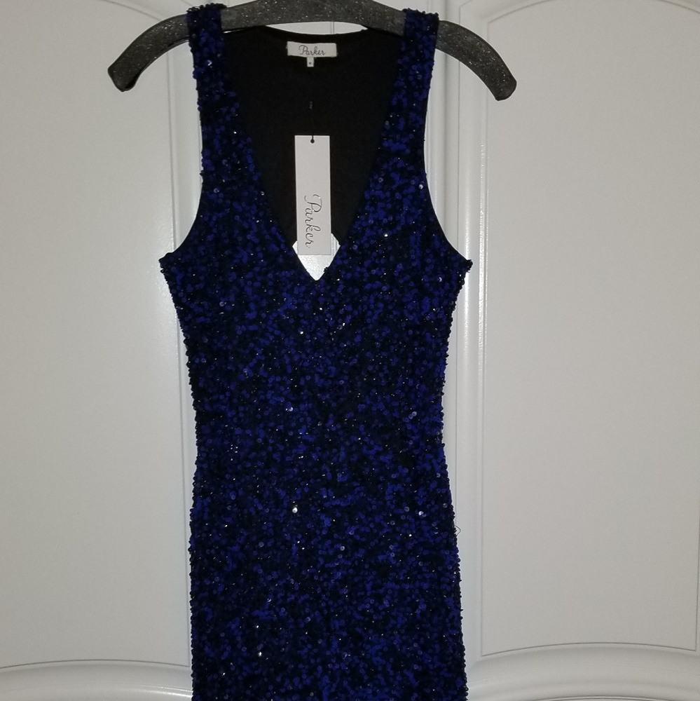 Parker Blue Sequin Stretchy Bodycon Dress 💙💙 - Picture 3 of 8